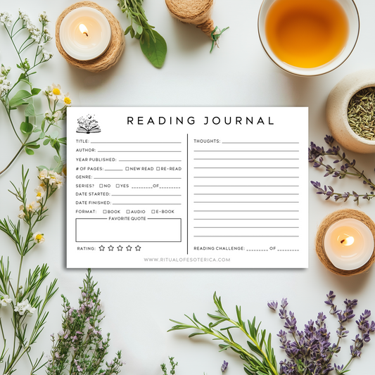 Reading Journal Sticky Notepad